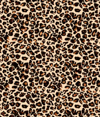 Leopar desenli. Hayvan derisi pürüzsüz desen. vektör illüstrasyonu.