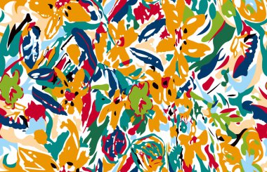 Soyut çiçek vektör deseni