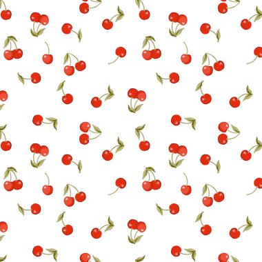 Kirazlı vektörsüz desen