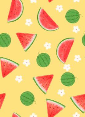 Sulu boyalı elle çizilmiş kusursuz desen..