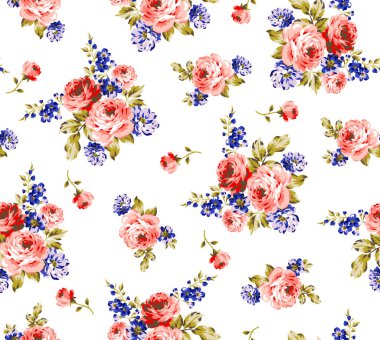 Çiçeklerle kusursuz desen