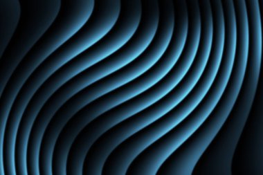 Akan kıvrımlı çizgilerle soyut ağ gradyanı ve siyah arkaplandaki yumuşak mavi röfleler fütüristik bir 3 boyutlu etki yaratır. Dalgalar kusursuz karışıyor, derinlik ve hareket hissi veriyor..