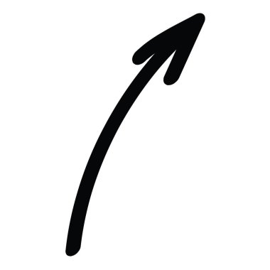 Enerjili yukarı dinamik çizim oku. Büyümeyi, ilerlemeyi ya da hareketi temsil eder. Ok dinamik, eskiz benzeri bir özelliğe sahiptir, hareket ya da ilerleme göstermektedir. Geniş tabanı sivri uçlu bir uçla pürüzsüzce incelmektedir.