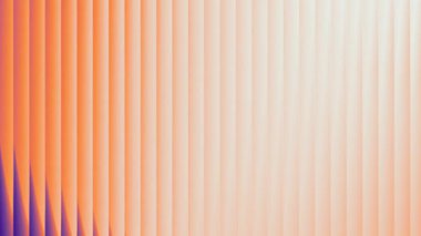 Şeftali, portakal ve menekşe renkleri yumuşak dikey dalgalarda dalgalanır. Yumuşak eğimli hareket, buzlu camda kırılan ışığı andırıyor. Parlak geçişler onun sıcak ve rüya hissini arttırır.. 