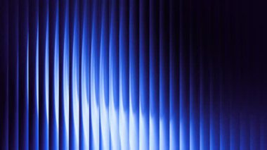 Cam gradyan, koyu mavi, kaburgalı cam desen, koyu arkaplanda parlayan dikey çizgiler. Güçlü modern estetik, profesyonel sunumlar için harika, web başlıkları