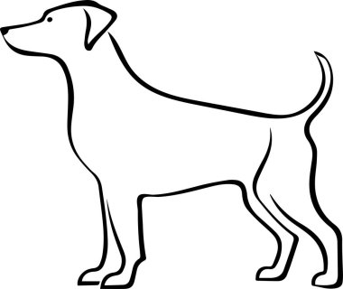 Köpeğin siluet vektör sanatı