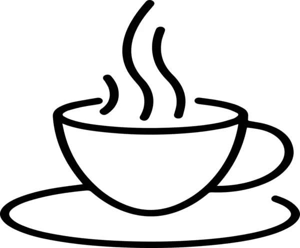 Kahve fincanının siluet vektör sanatı
