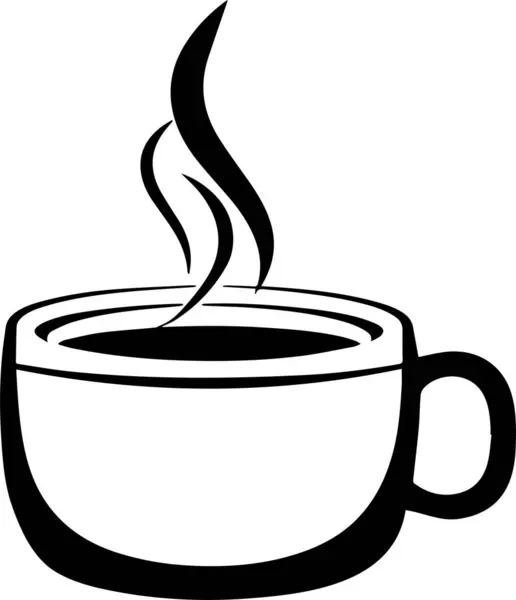 Kahve fincanının siluet vektör sanatı