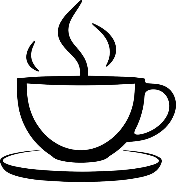 Kahve fincanının siluet vektör sanatı