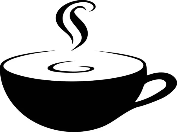 Kahve fincanının siluet vektör sanatı