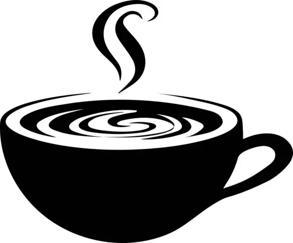 Kahve fincanının siluet vektör sanatı