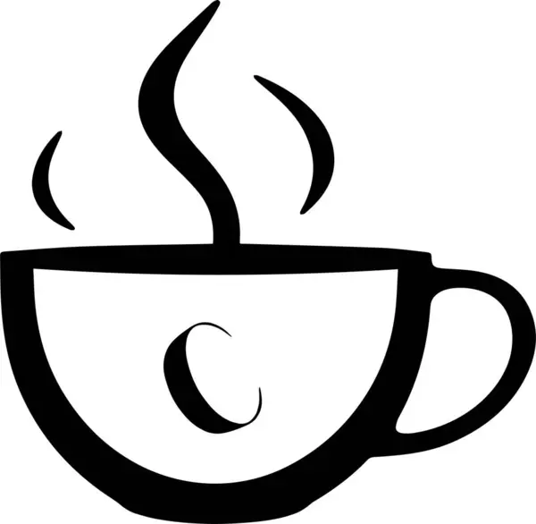 Kahve fincanının siluet vektör sanatı