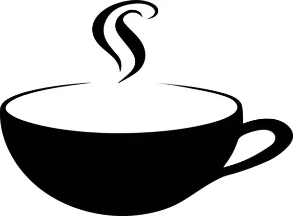 Kahve fincanının siluet vektör sanatı