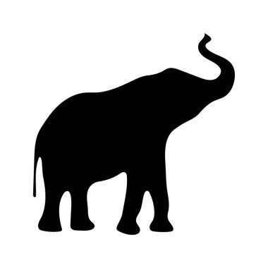 Animal Elephant silhouettes vector art with white background clipart