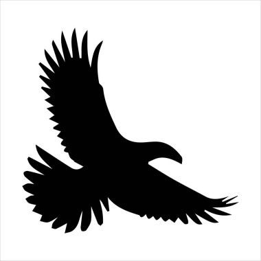 eagle silhouette vector illustration with white background clipart