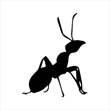 Karınca silueti, karınca klipsi, karınca svg, karınca silueti seti, karınca vektör seti, karınca sürüngeni beyaz arkaplan