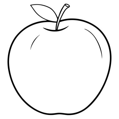 Çizgi film elmasının vektör illüstrasyonu