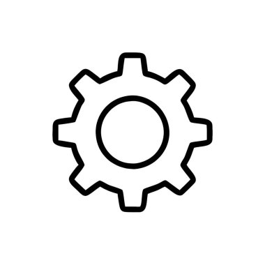 dişli vektör ince çizgi simgesi