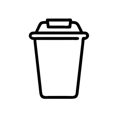 Çöp vektörü ince çizgi simgesi