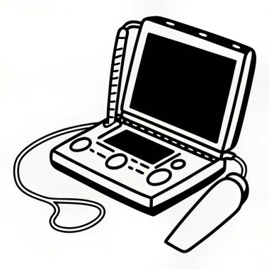 Bilgisayar oyun konsolunun çizgi film görüntüsü