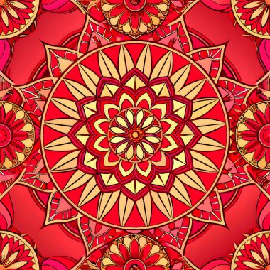 Kusursuz bir mandala geçmişi. vektör deseni