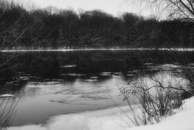 Karlı kış manzarası