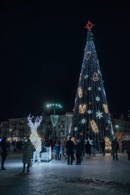 Noel ağacı bir Noel ağacıyla süslenir.
