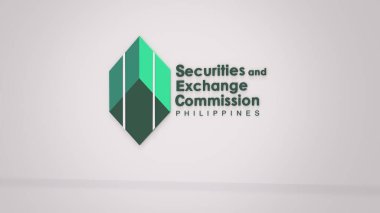 Duvarda SEC Filipinler logosu, Menkul Kıymetler ve Borsa Komisyonu Filipinler