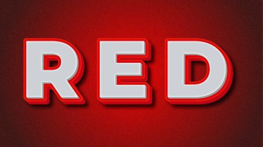 Kırmızı 3d düzenlenebilir metin efekti tasarımı