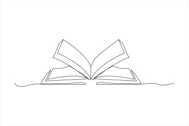 Kurdeleli açık kitap vektör simgesi kavramı.