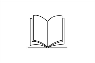 Devamlı bir kitap ikonu çizimi. özet vektör illüstrasyonu