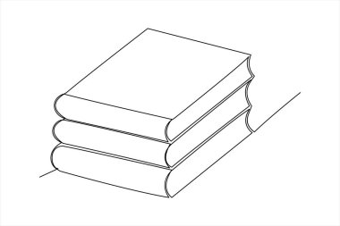 Devamlı bir kitap ikonu çizimi. özet vektör illüstrasyonu