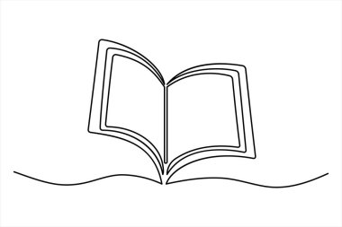 Devamlı bir kitap ikonu çizimi. özet vektör illüstrasyonu