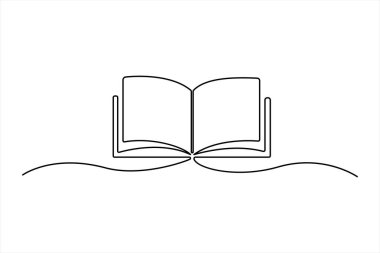 Devamlı bir kitap ikonu çizimi. özet vektör illüstrasyonu