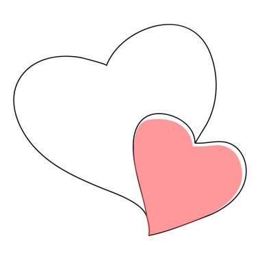 Kalp aralıksız bir çizgi, resim, renk, aşk işareti, tasvir.