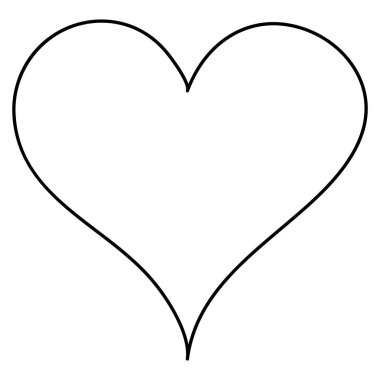 Kalp ikonu vektör illüstrasyonu