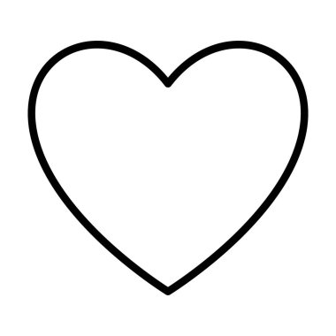 kalp aşk simge vektör illüstrasyon izole