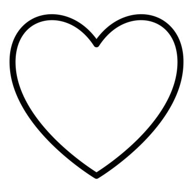 Kalp ikonu vektör illüstrasyonu.