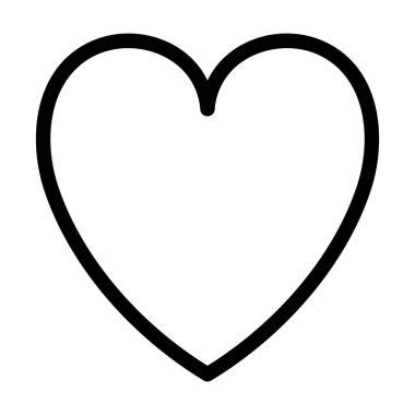 Beyaz arkaplanda kalp simgesi izole edildi