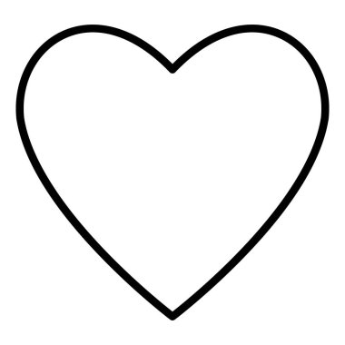 Kalp ana hatları vektör simgesi