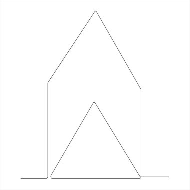 Bir satır aralıksız e-posta ana hatları el çizimi vektör sanat illüstrasyonu 