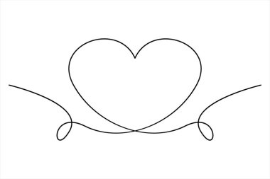 Logolar için aralıksız sanat kalp tasarımı
