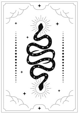 Yılan Kara Yılanın Tarot Tarzı Yılı