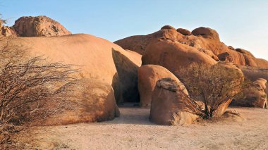 Rustic rock formations at Spitzkoppe Namibia clipart