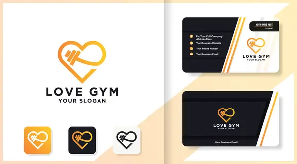 Aşk fitness hattı logosu ve kartvizit tasarımı