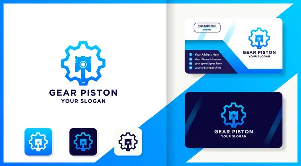 dişli piston logosu tasarımı ve kartviziti