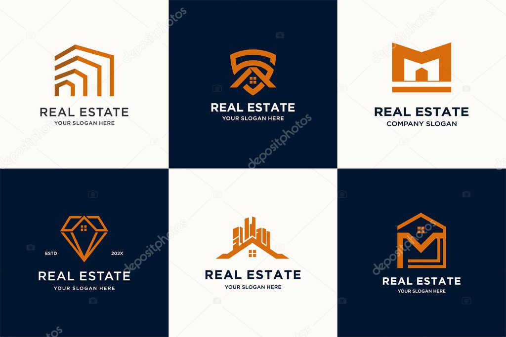 Creative real estate logo template