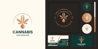 Kenevir yağı logosu tasarımı, marihuana ve kartvizit tasarımı