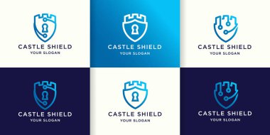 Shield Castle logo dizaynı ve kartviziti.