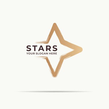 soyut yıldız fırça logo koleksiyonu